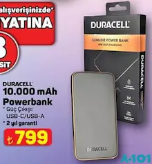DURACELL 10000 MAH POWERBANK fiyat ve kampanya bilgisi